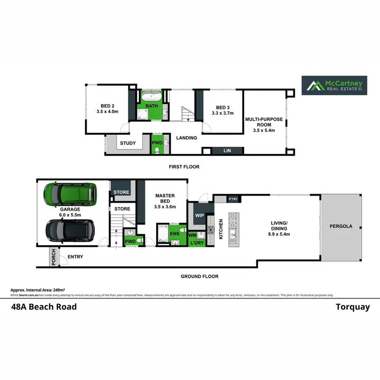 Floorplan of Homely townhouse listing, 48A Beach Road, Torquay VIC 3228