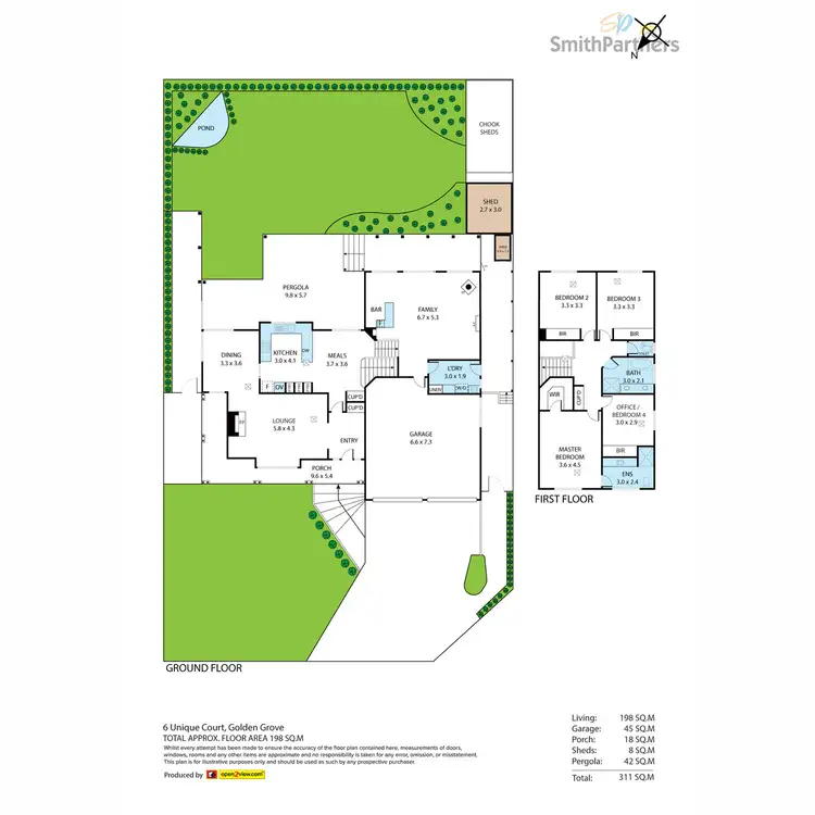Floorplan of Homely house listing, 6 Unique Court, Golden Grove SA 5125
