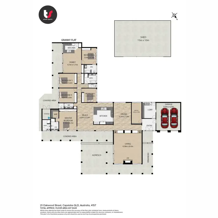 Floorplan of Homely house listing, 21 Oakwood Street, Capalaba QLD 4157