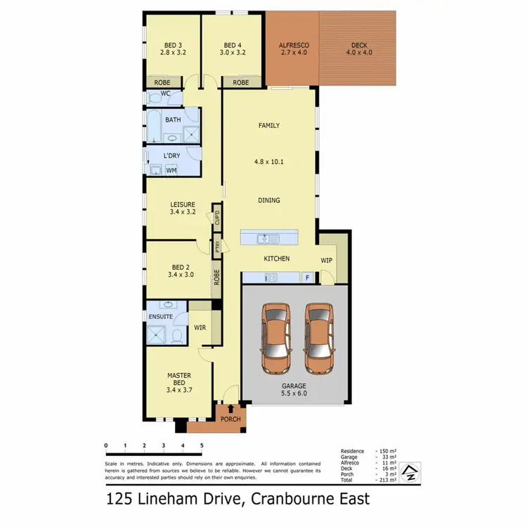 Floorplan of Homely house listing, 125 Lineham Drive, Cranbourne East VIC 3977