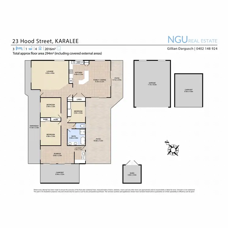 Floorplan of Homely house listing, 23 Hood Street, Karalee QLD 4306