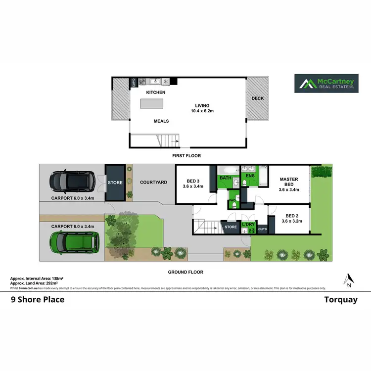 Floorplan of Homely townhouse listing, 9 Shore Place, Torquay VIC 3228
