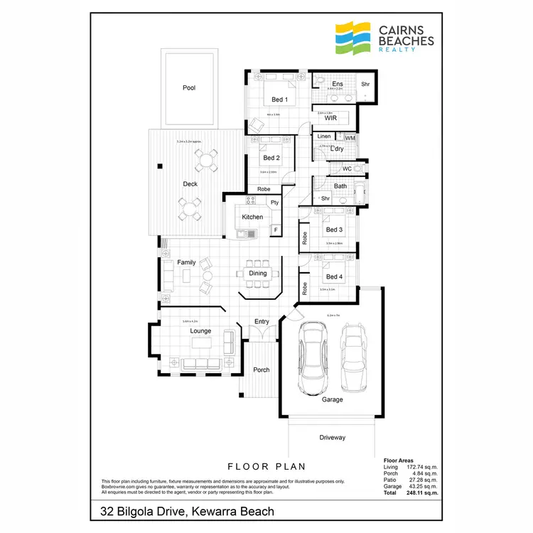 Floorplan of Homely house listing, 32 Bilgola Drive, Kewarra Beach QLD 4879