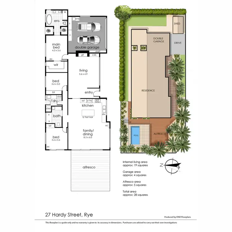Floorplan of Homely house listing, 27 Hardy Street, Rye VIC 3941