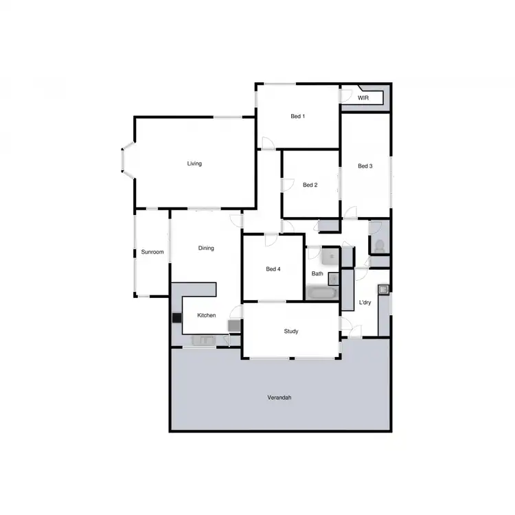 Floorplan of Homely rural property listing, 3263 Merton-Euroa Road, Merton VIC 3715
