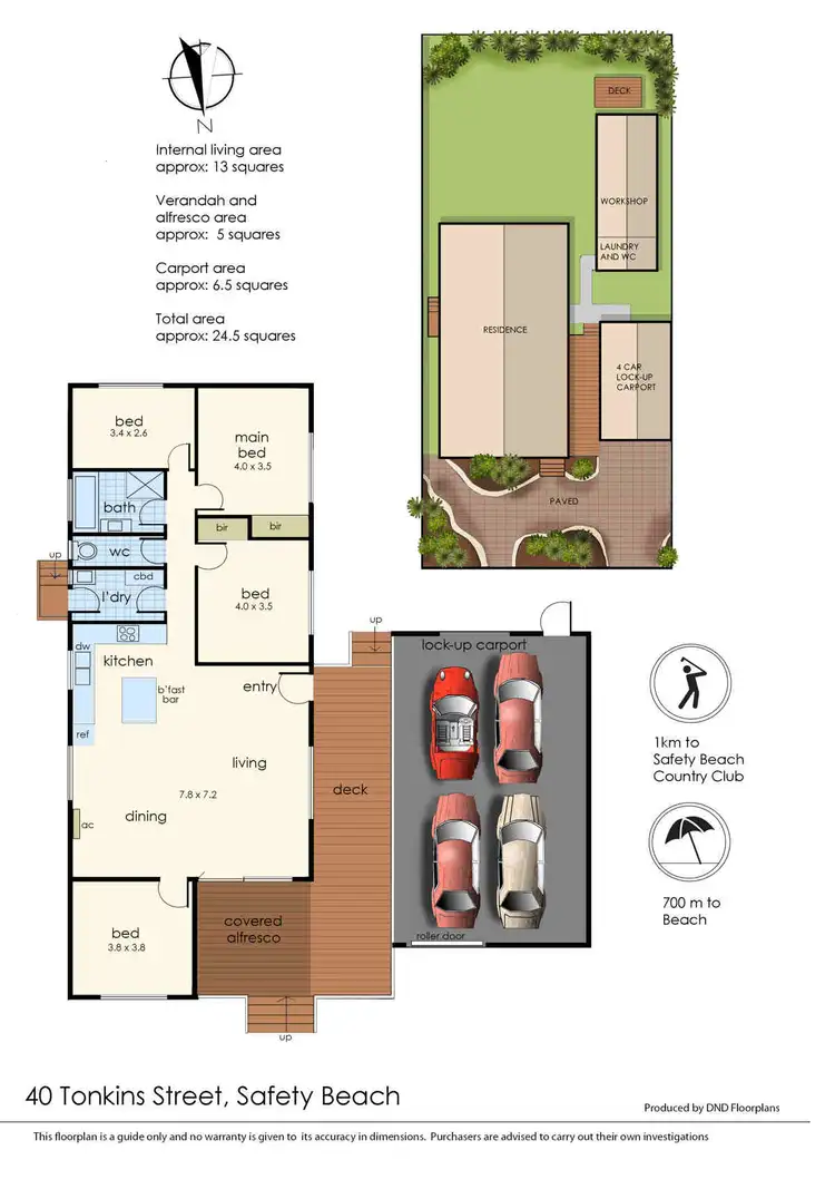 Floorplan of Homely house listing, 40 Tonkin Street, Safety Beach VIC 3936