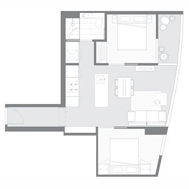 Floorplan of Homely apartment listing, 5405/135 A'Beckett Street, Melbourne VIC 3000