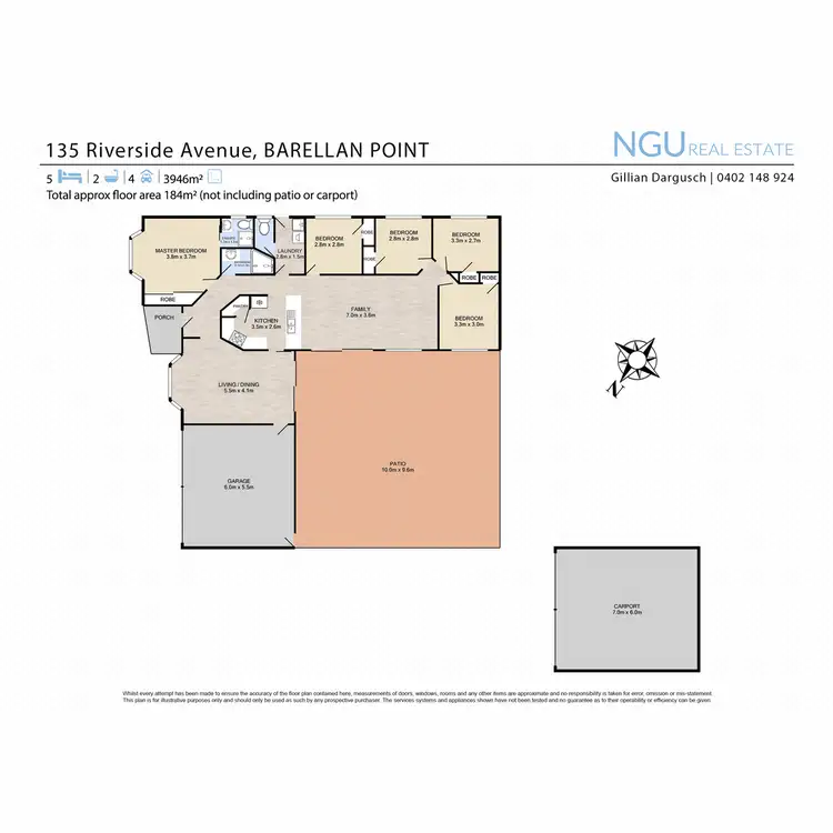 Floorplan of Homely house listing, 135 Riverside Avenue, Barellan Point QLD 4306