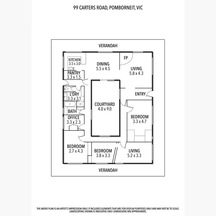 Floorplan of Homely rural property listing, 99 Carters Road, Pomborneit VIC 3260
