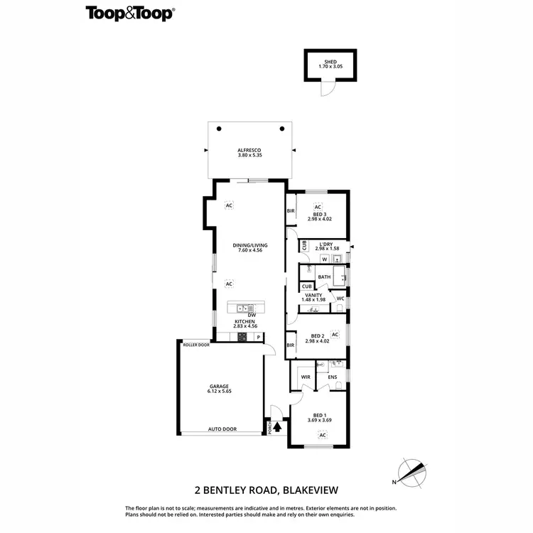 Floorplan of Homely house listing, 2 Bentley Road, Blakeview SA 5114