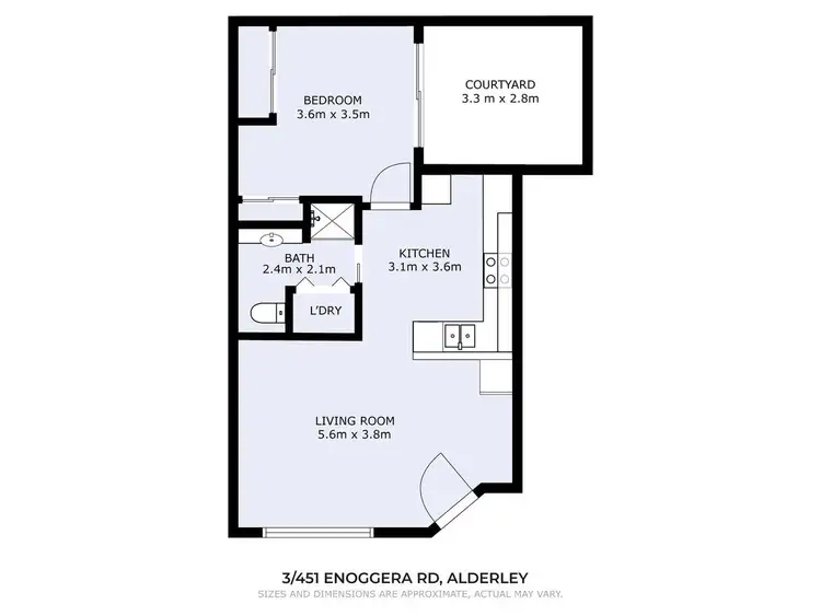Floorplan of Homely unit listing, 3/451 Enoggera Road, Alderley QLD 4051