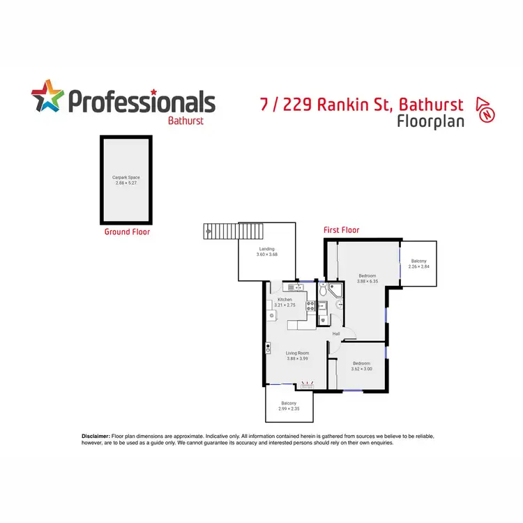 Floorplan of Homely unit listing, 7/229 Rankin Street, Bathurst NSW 2795