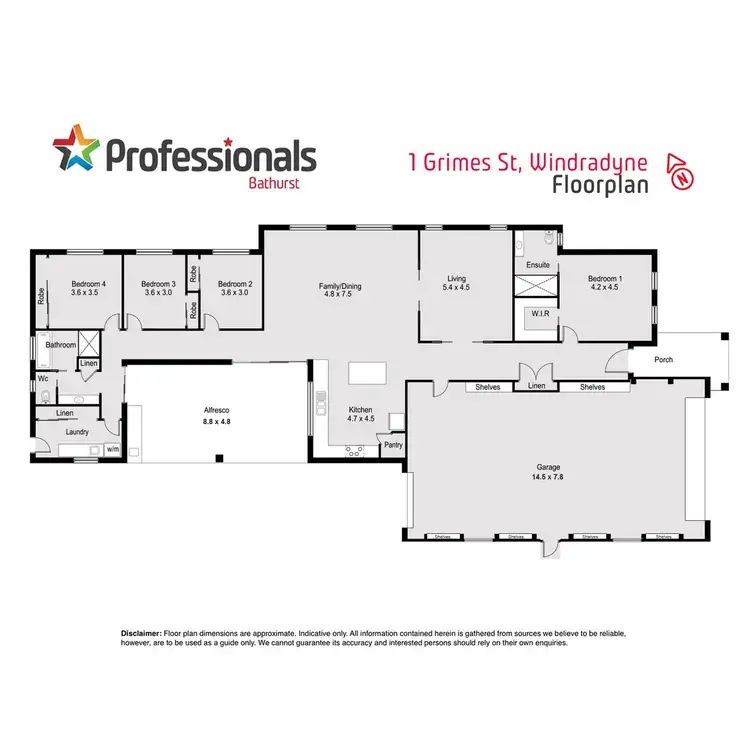 Floorplan of Homely house listing, 1 Grimes Street, Windradyne NSW 2795