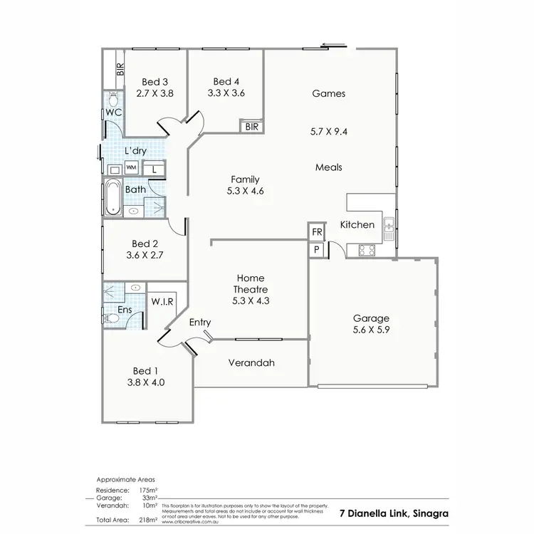 Floorplan of Homely house listing, 7 Dianella Link, Sinagra WA 6065
