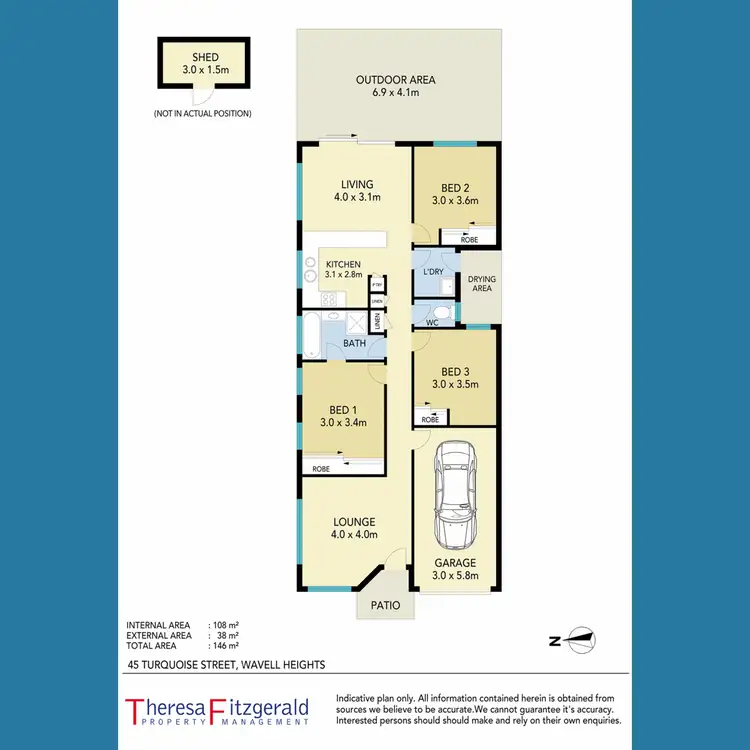 Floorplan of Homely house listing, 45 Turquoise Place, Wavell Heights QLD 4012