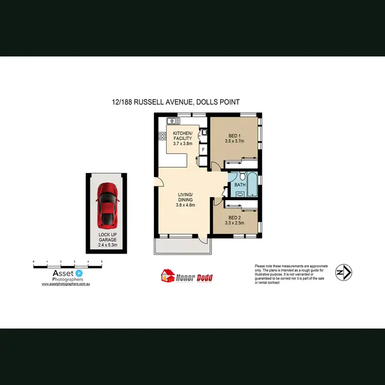 Floorplan of Homely apartment listing, 12/188 Russell Avenue, Dolls Point NSW 2219