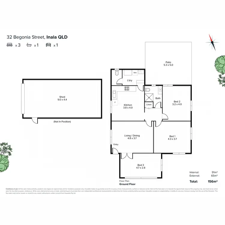 Floorplan of Homely house listing, 19/21 Begonia Street, Inala QLD 4077