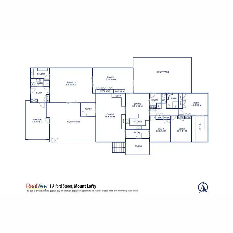 Floorplan of Homely house listing, 1 Alford Street, Mount Lofty QLD 4350