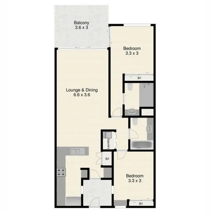 Floorplan of Homely apartment listing, 212/51 Hope Street, Spring Hill QLD 4000