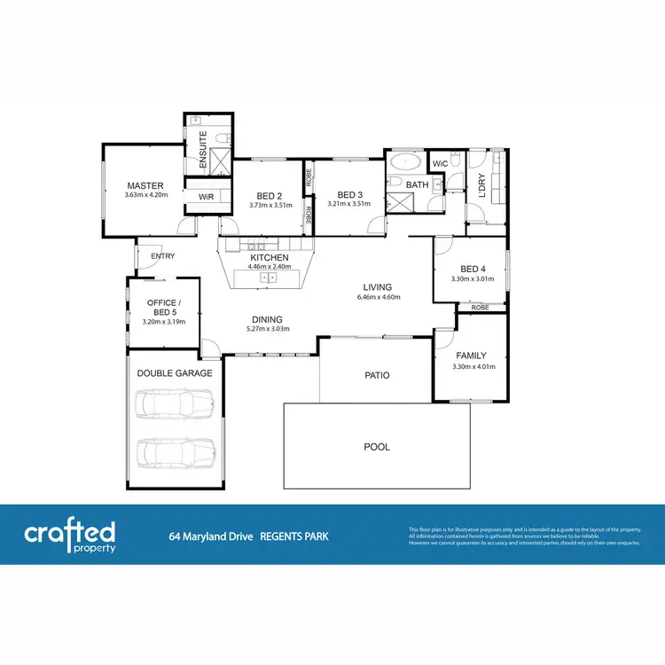 Floorplan of Homely house listing, 64 Maryland Drive, Regents Park QLD 4118