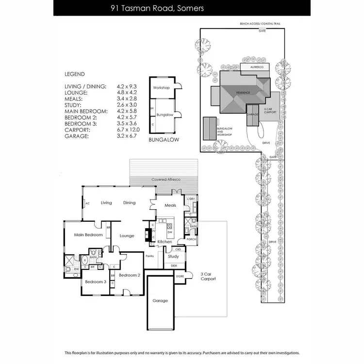 Floorplan of Homely house listing, 91 Tasman Road, Somers VIC 3927