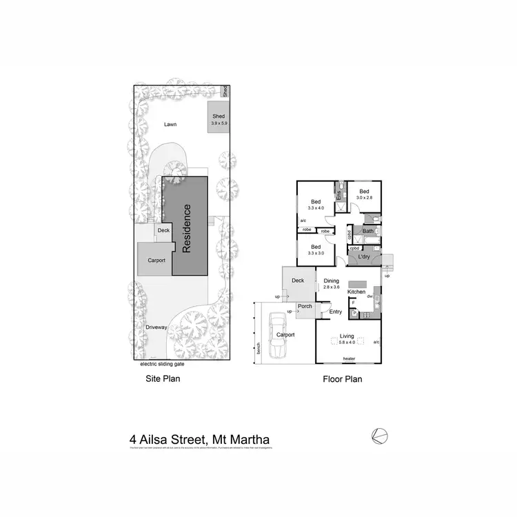 Floorplan of Homely house listing, 4 Ailsa Street, Mount Martha VIC 3934