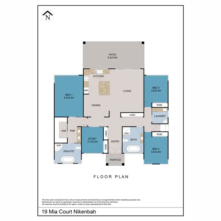 Floorplan of Homely house listing, 19 Mia Court, Nikenbah QLD 4655