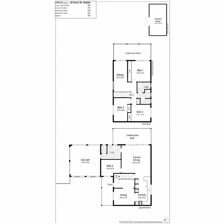 Floorplan of Homely house listing, 22 Gunn Drive, Estella NSW 2650