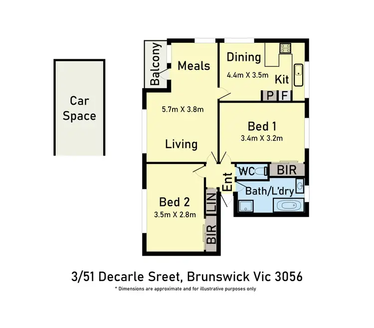 Floorplan of Homely apartment listing, 3/51 De Carle Street, Brunswick VIC 3056