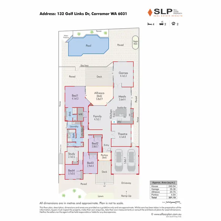 Floorplan of Homely house listing, 132 Golf Links Drive, Carramar WA 6031