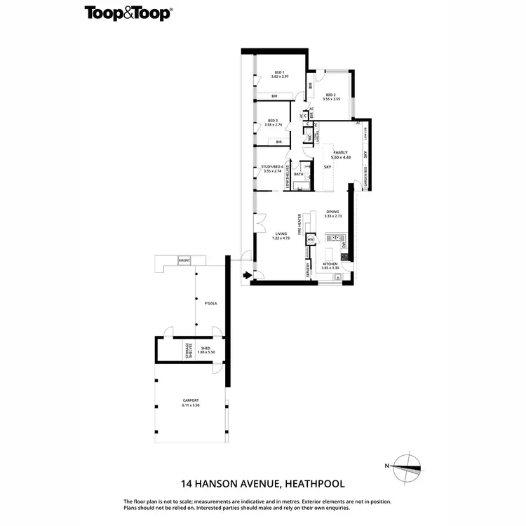 Floorplan of Homely house listing, 14 Hanson Avenue, Heathpool SA 5068