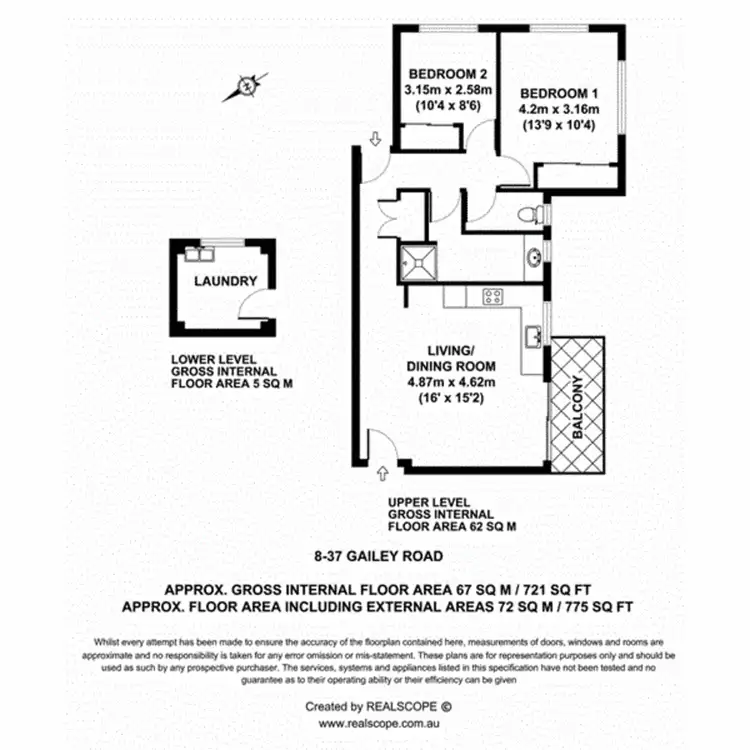 Floorplan of Homely apartment listing, 8/37 Gailey Road, Toowong QLD 4066
