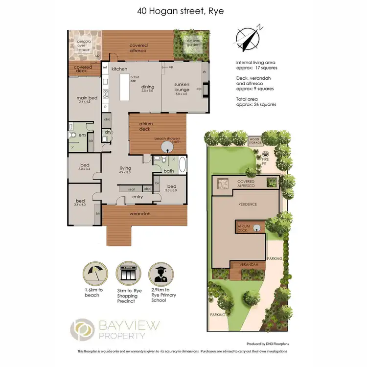Floorplan of Homely house listing, 40 Hogan Drive, Rye VIC 3941