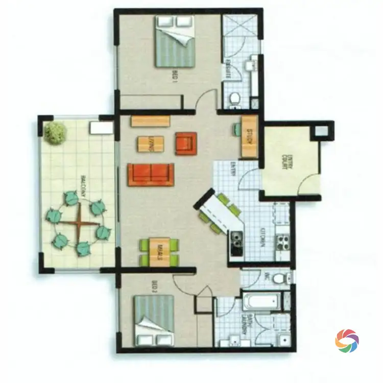 Floorplan of Homely apartment listing, 52/4 Grand Parade, Kawana Island QLD 4575