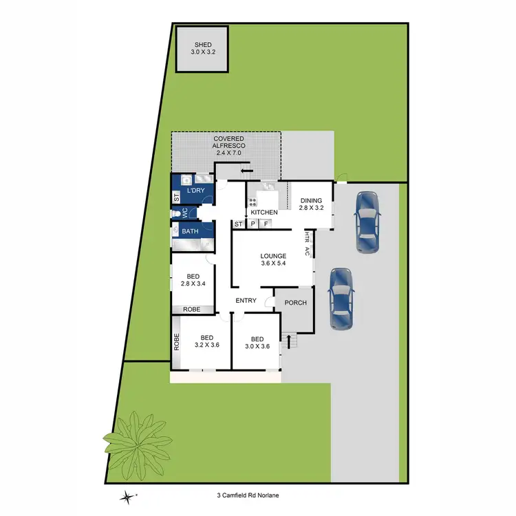 Floorplan of Homely house listing, 3 Camfield Road, NORLANE, 3214, Norlane VIC 3214