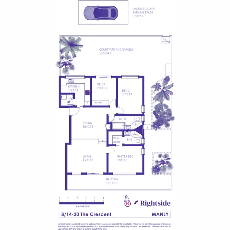 Floorplan of Homely apartment listing, 8/14-20 The Crescent, Manly NSW 2095