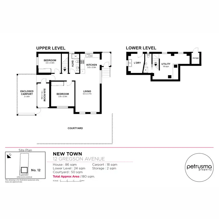 Floorplan of Homely house listing, 12 Gregson Avenue, New Town TAS 7008