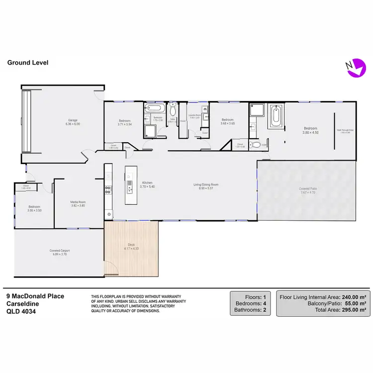 Floorplan of Homely house listing, 9 Macdonald Place, Carseldine QLD 4034