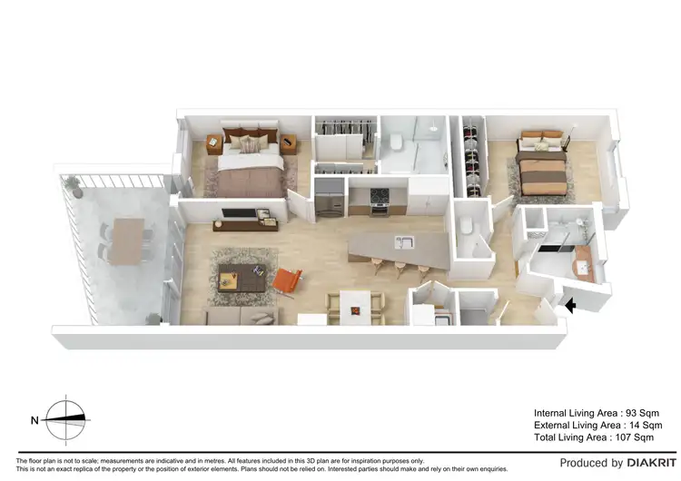 Floorplan of Homely unit listing, 64/10 Grand Parade, Kawana Island QLD 4575