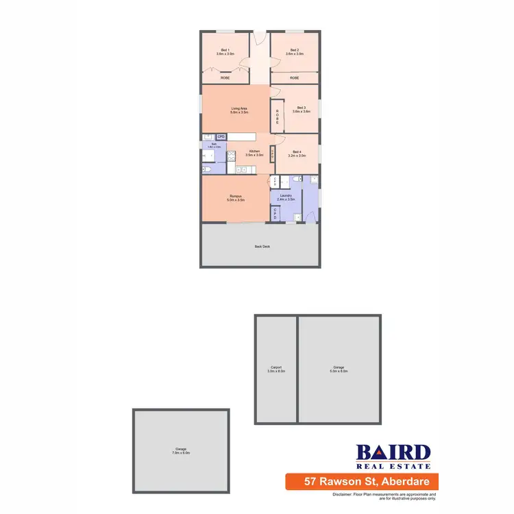 Floorplan of Homely house listing, 57 Rawson Street, Aberdare NSW 2325