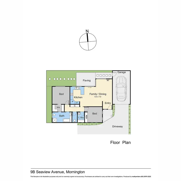 Floorplan of Homely unit listing, 9B Seaview Avenue, Mornington VIC 3931