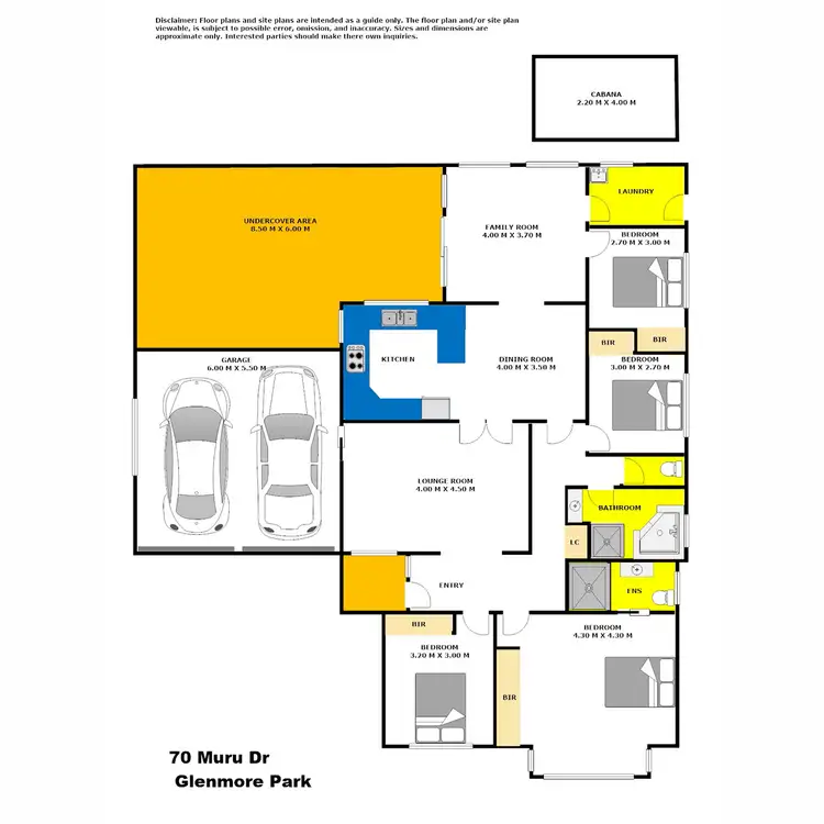 Floorplan of Homely house listing, 70 Muru Drive, Glenmore Park NSW 2745