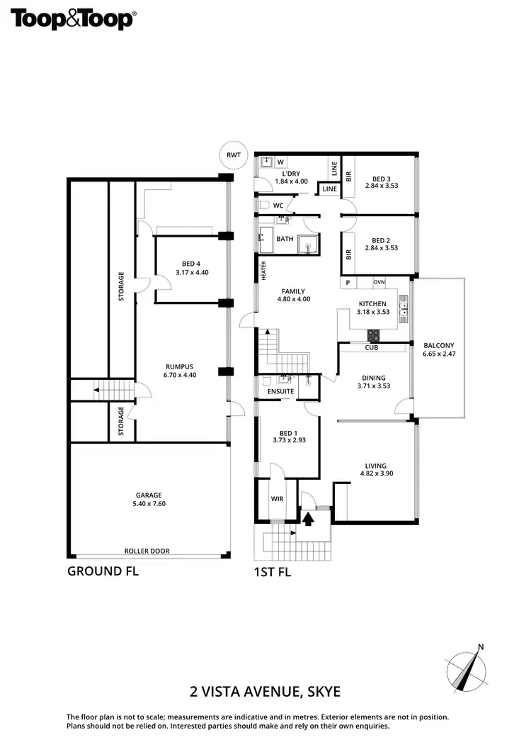 Floorplan of Homely house listing, 2 Vista Avenue, Skye SA 5072