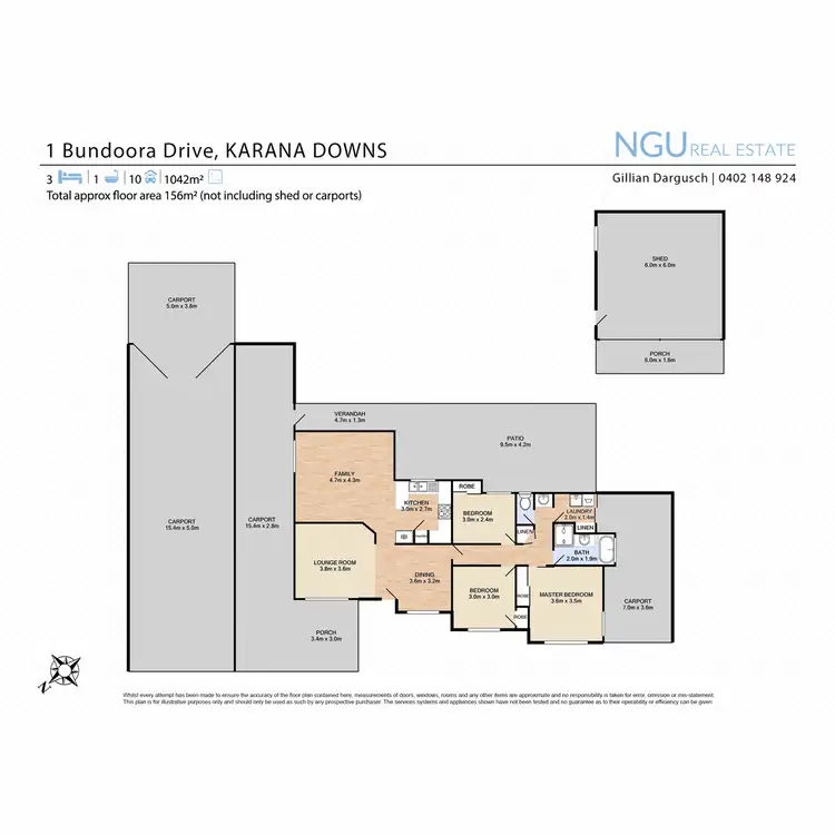 Floorplan of Homely house listing, 1 Bundoora Drive, Karana Downs QLD 4306
