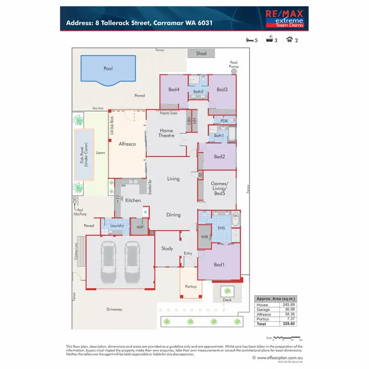 Floorplan of Homely house listing, 8 Tallerack Street, Carramar WA 6031