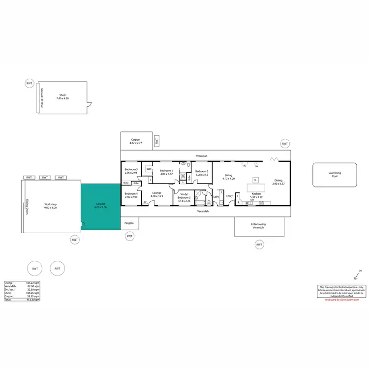 Floorplan of Homely rural property listing, 4 Kurrajong Road, One Tree Hill SA 5114