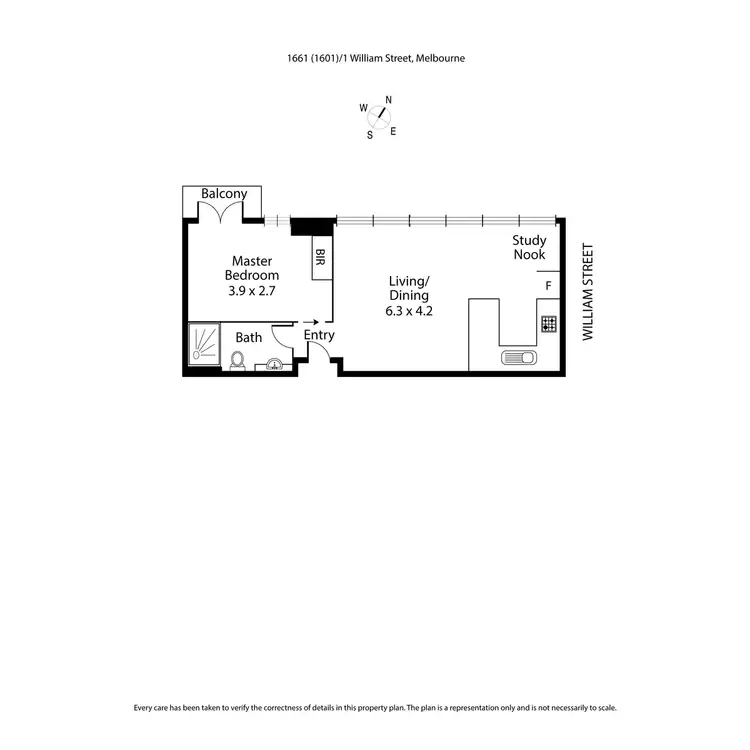 Floorplan of Homely apartment listing, 1661/1 William Street, Melbourne VIC 3000
