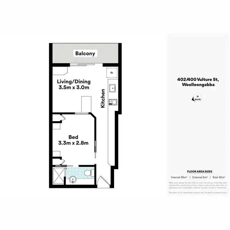 Floorplan of Homely unit listing, 400 Vulture Street, Woolloongabba QLD 4102