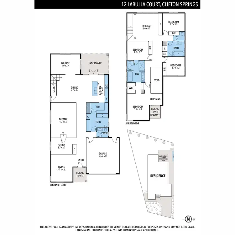 Floorplan of Homely house listing, 12 Labulla Court, Clifton Springs VIC 3222