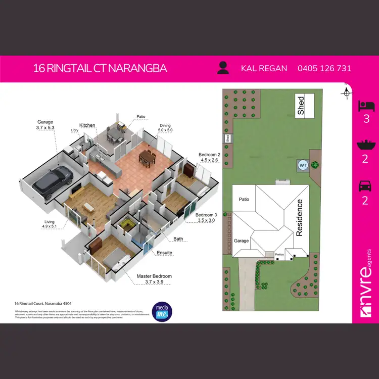 Floorplan of Homely house listing, 16 Ringtail Court, Narangba QLD 4504